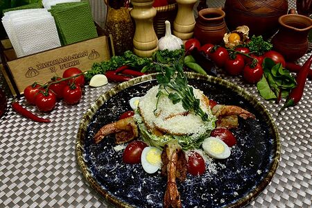 Рукола с креветками