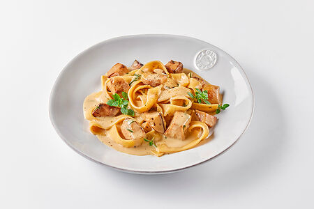 Паппарделле с белыми грибами