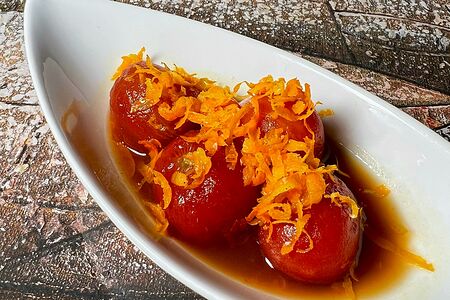 Острые томаты черри в апельсиновом понзу