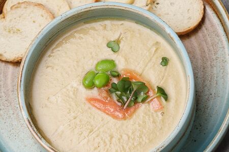 Крем-суп с лососем