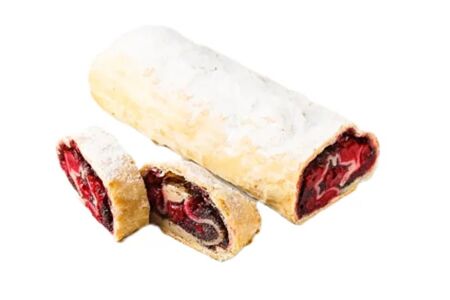 Штрудель с маком и вишней