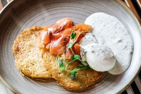 Драники с форелью