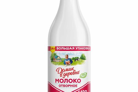 Молоко пастеризованное Домик в деревне 3.7% 1,4л