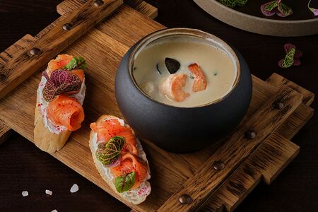 Уха по-фински с морепродуктами