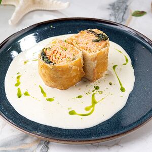 Дикий лосось Веллингтон