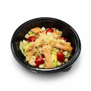 Салат Цезарь с лососем