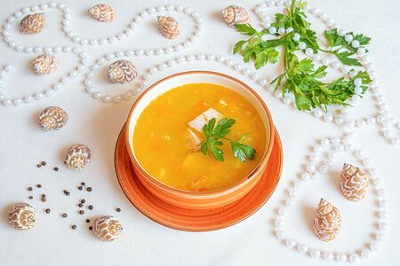 Суп Гороховый с копчёной курочкой