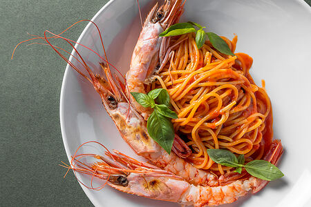 Спагетти с лангустинами