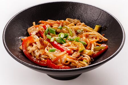 Вок с курицей в устричном соусе