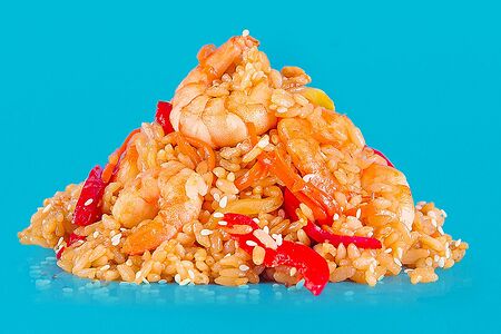 Рис Тяхан с креветками