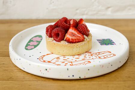 Тарт малиновый чизкейк