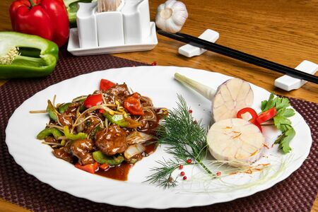 Баранина с овощами
