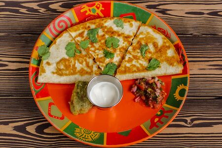 Кесадилья с курицей