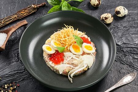 Оливье из трех видов мяса