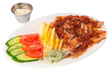 Шаурма на тарелке