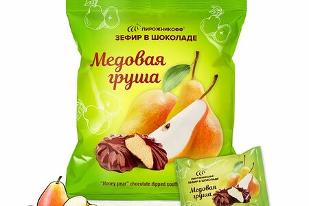 Зефир Пирожникофф Медовая груша в шоколаде