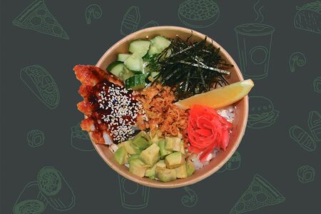 Поке боул с угрём 2