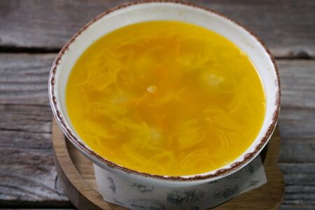 Куриный супчик с фрикадельками и вермишелью