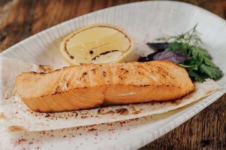 Семга на мангале