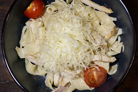 Паста с куриным филе