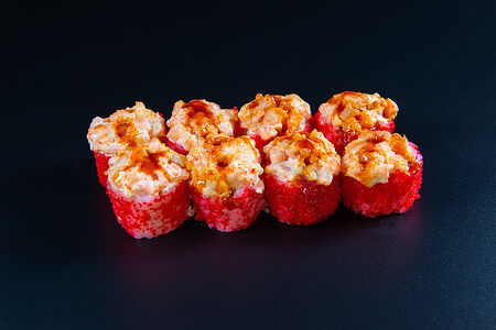 Запеченный ролл с креветками