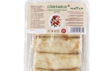 Блинчики замороженные с вишней и сливочным сыром