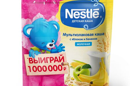 Nestle Каша мол мульт/Яблоко/Банан с 6мес