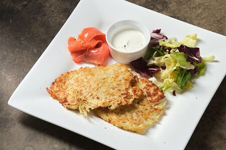 Драники с семгой