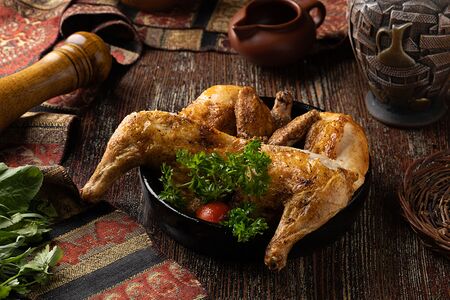 Курица, жаренная по-грузински