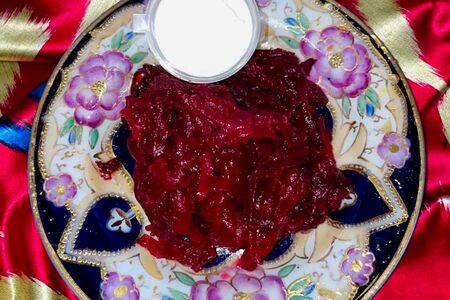 Салат из вареной свеклы