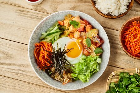 Пибимпаб с лососем