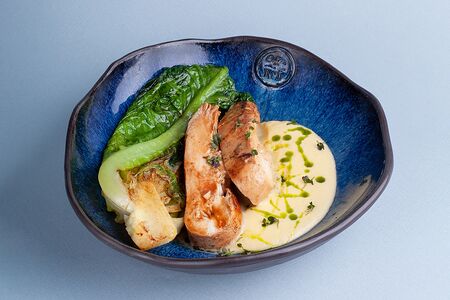 Филе цыпленка со стеком из романо