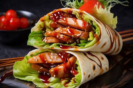 Тортилья с курочкой терияки