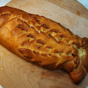 Пирог с треской и яйцом