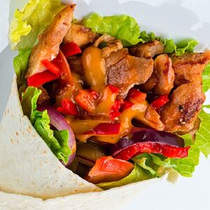 Грибной донер в лаваше с курицей