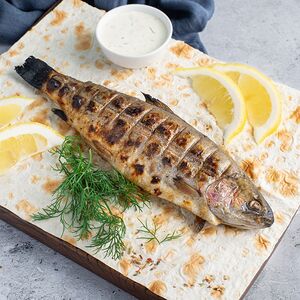 Радужная форель на мангале