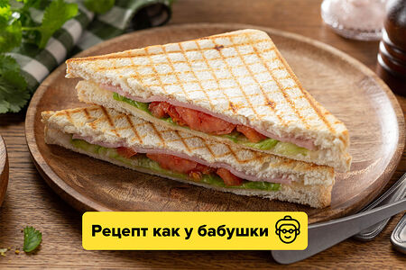 Горячие бутерброды с ветчиной и сыром