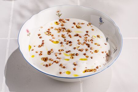 Каша гречневая с сыром пармезан