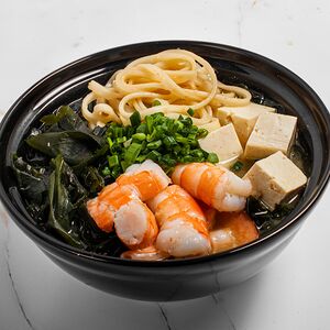 Мисо-суп с тигровыми креветками