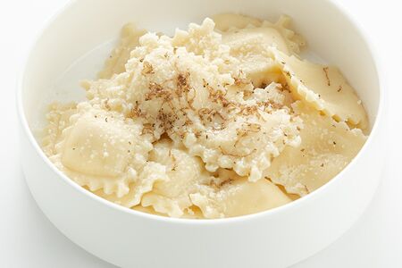 Равиоли, трюфель, кукуруза