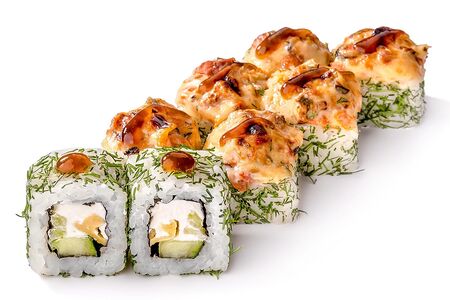 Запеченный ролл с мидиями