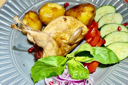 Запеченные на углях перепела