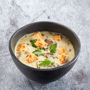 Суп грибной с чипами