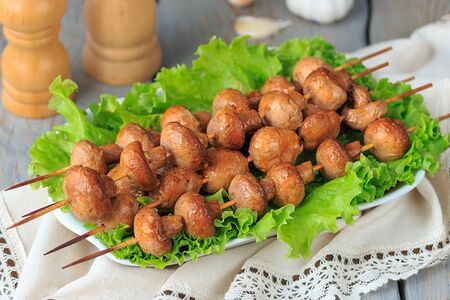 Шашлык из шампиньонов