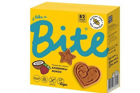 Печенье Bite клубника-кокос