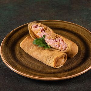 Блины с ветчиной и сыром