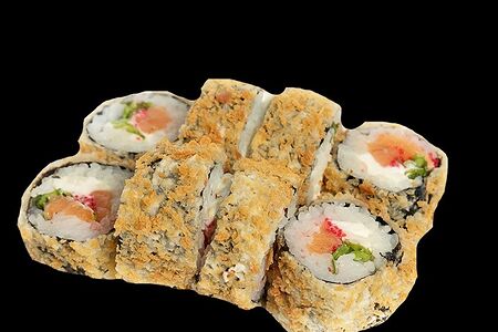 Жареный с лососем