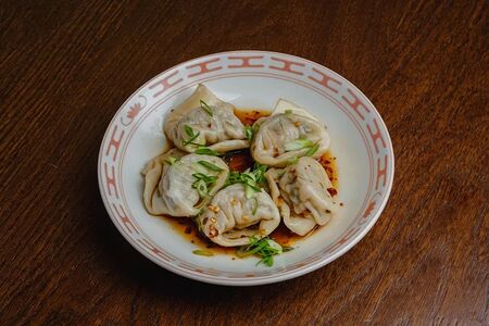 Вонтоны Креветка-свинина в кисло-остром соусе