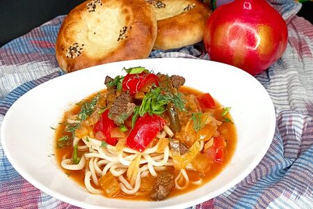 Лагман с бульоном