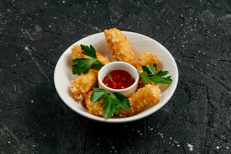 Хрустящие креветки с соусом